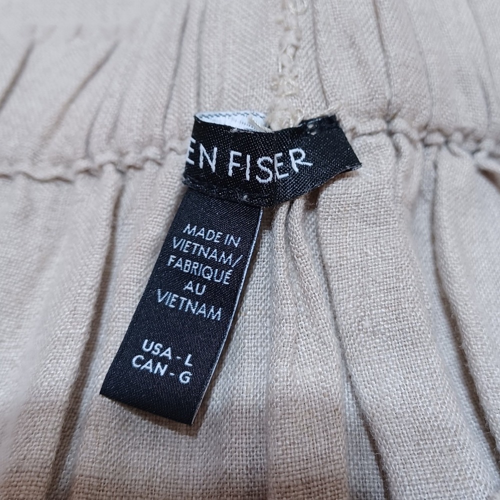 Eileen Fisher Organic Linen Maxi Skirt Womens L Pockets Luxe Lagenlook Capsule - Picture 3 of 6